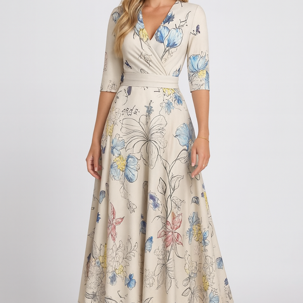 Johanne™ | Elegant blomstrete maxikjole