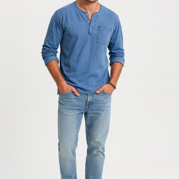 Henrik™ Denimskjorte med Lomme