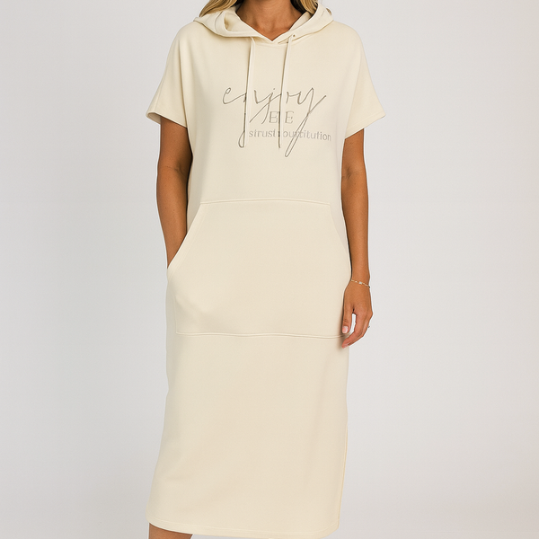 Ebba™ | Ledig kjole med hette og feminin passform