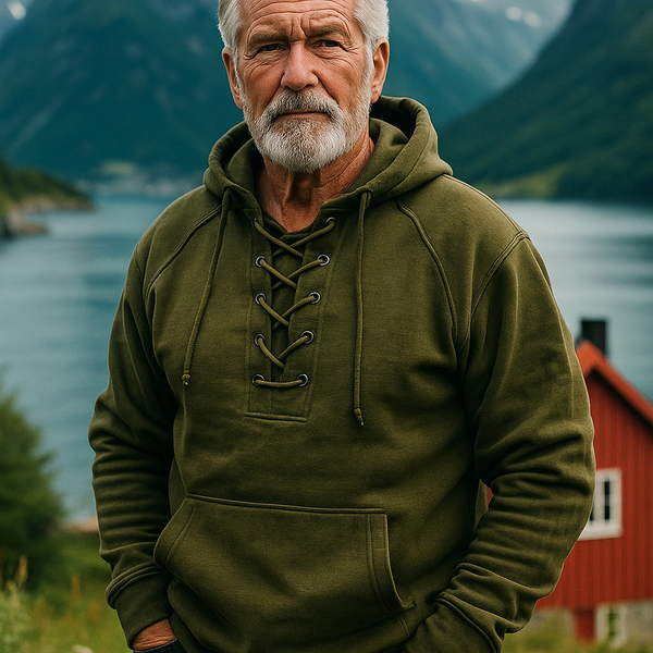 Torben™ – Klassisk Snørehettegenser for Norske Menn