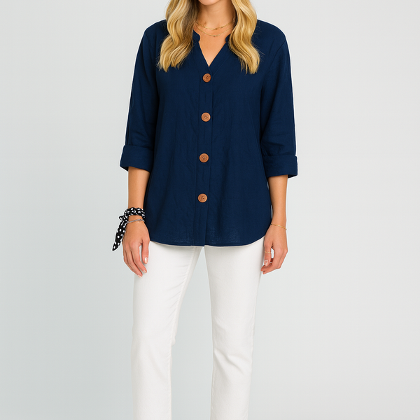 Noora™ | Avslappet linnebluse for tidløs eleganse