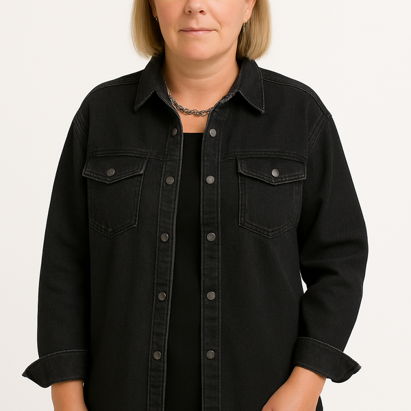 Jolien™ I Langermet Denimjakke Med Lommer