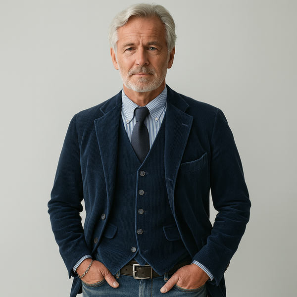 Tommy™ | 2-delt sett: Blazer og Vest i Fløyel