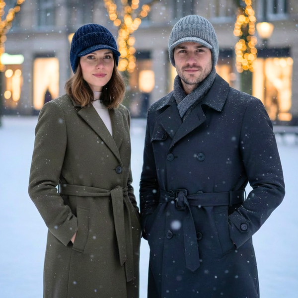 Skandinavisk unisex vinterlue med skygge og ørebeskyttelse – én størrelse