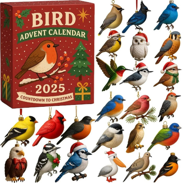 🐦 Fugl Adventskalender 2025 – JuleNedtelling med 24 søte mini-fuglefigurer