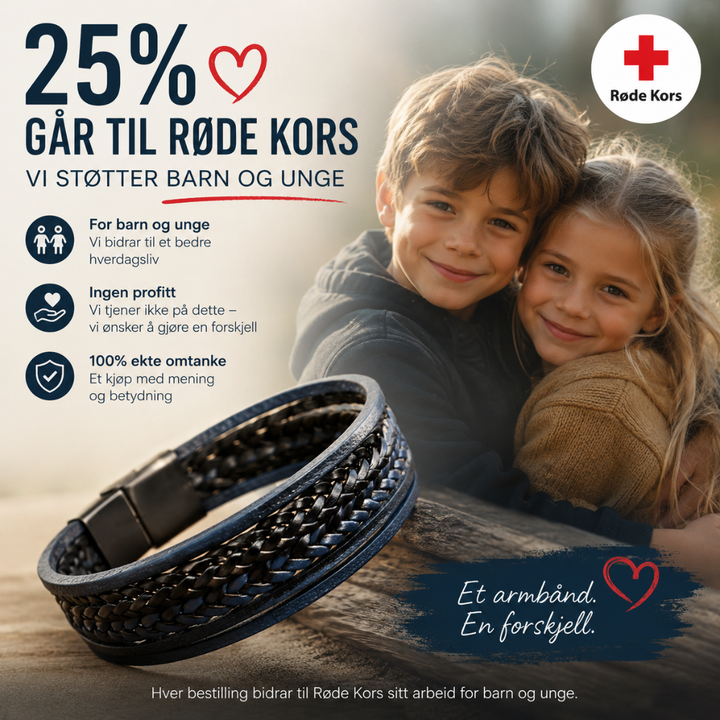 Ragnar™ – Klassisk lærarmbånd som gjør en forskjell (25 % til Røde Kors)