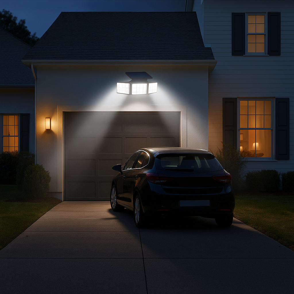 TryggHjem™ solcellelampe – trygg hjemmebelysning med sensor