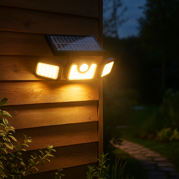 TryggHjem™ solcellelampe – trygg hjemmebelysning med sensor