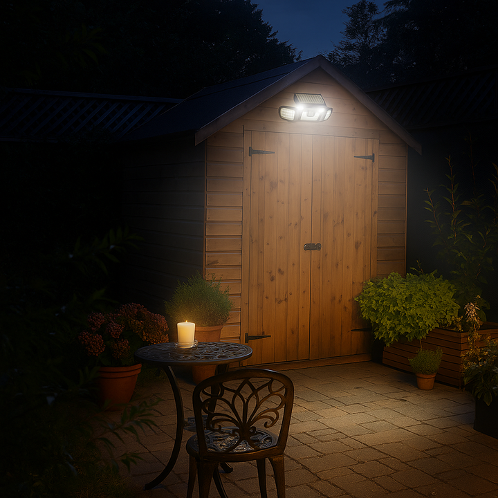 TryggHjem™ solcellelampe – trygg hjemmebelysning med sensor