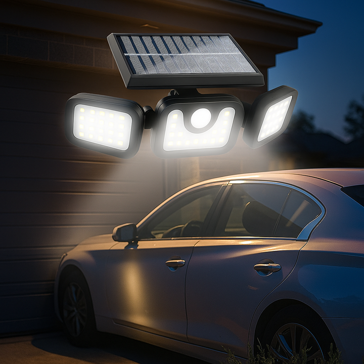 TryggHjem™ solcellelampe – trygg hjemmebelysning med sensor