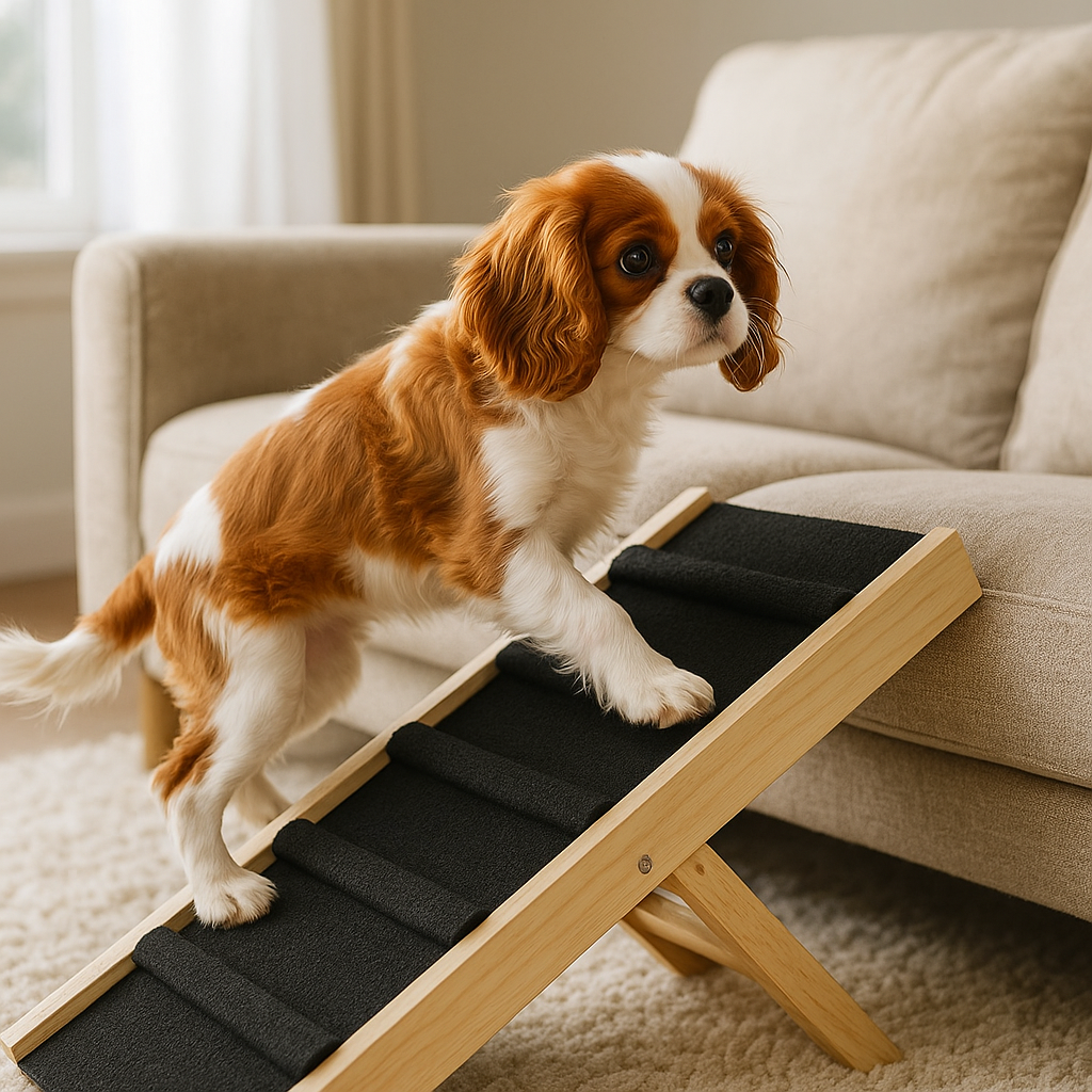 TRYGGSTEG™ - Justerbar sammenleggbar hunde rampe - Komfortabelt trinn for kjæledyret ditt!