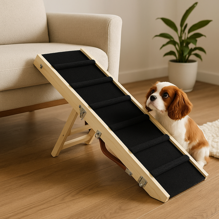 TRYGGSTEG™ - Justerbar sammenleggbar hunde rampe - Komfortabelt trinn for kjæledyret ditt!