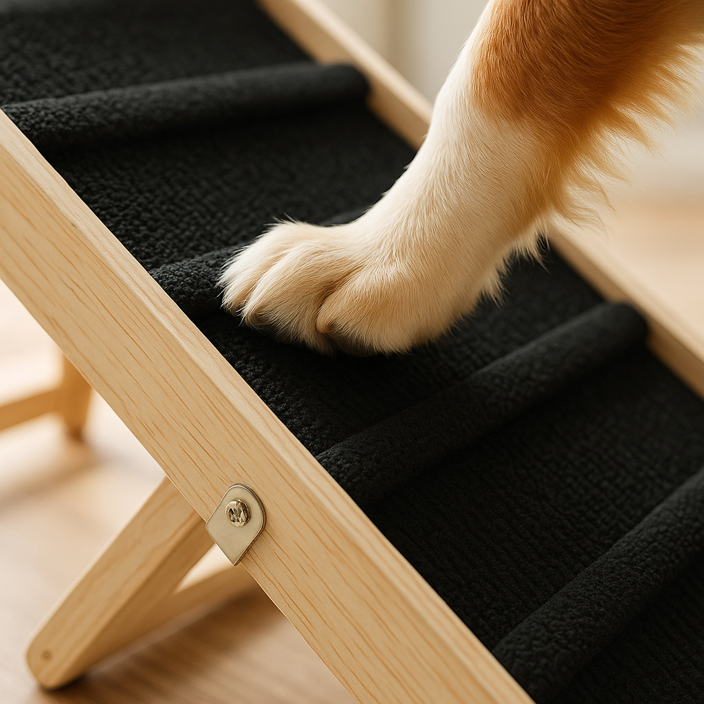 TRYGGSTEG™ - Justerbar sammenleggbar hunde rampe - Komfortabelt trinn for kjæledyret ditt!