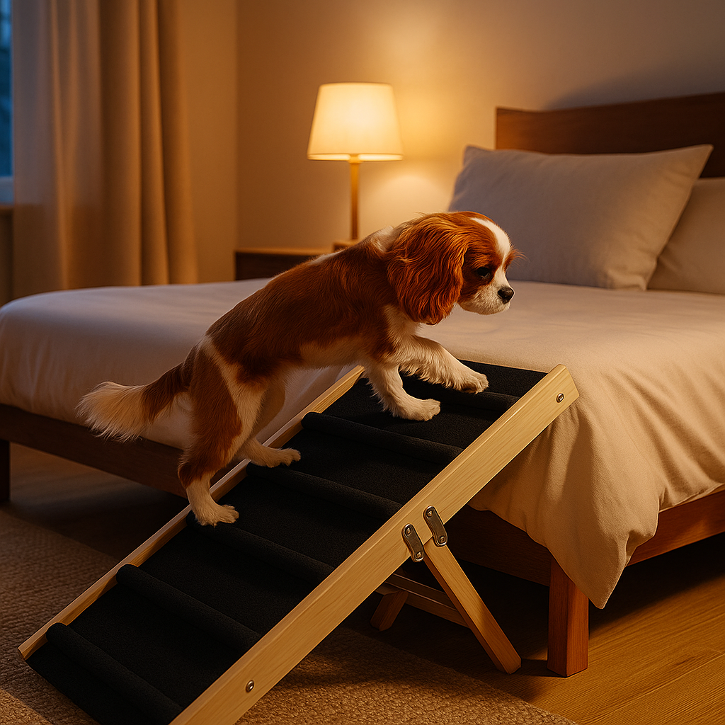 TRYGGSTEG™ - Justerbar sammenleggbar hunde rampe - Komfortabelt trinn for kjæledyret ditt!