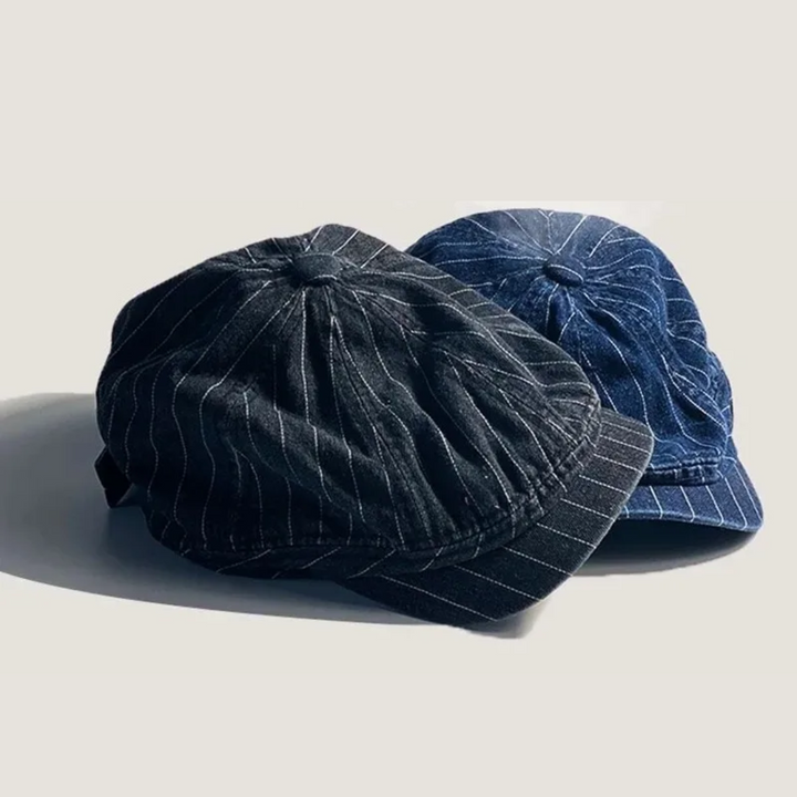 Alfred™ – Heritage Denim Pinstripe Newsboy Cap