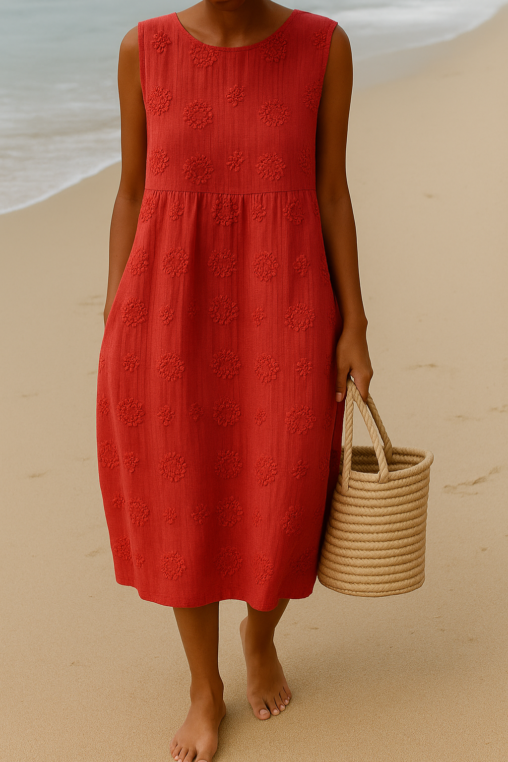 Elena™ | Brodert Kjole for Naturlig Eleganse