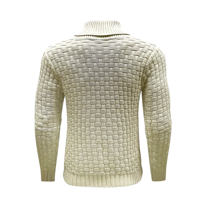 Malcolm™ | Klassisk strikkegenser med knappkrage