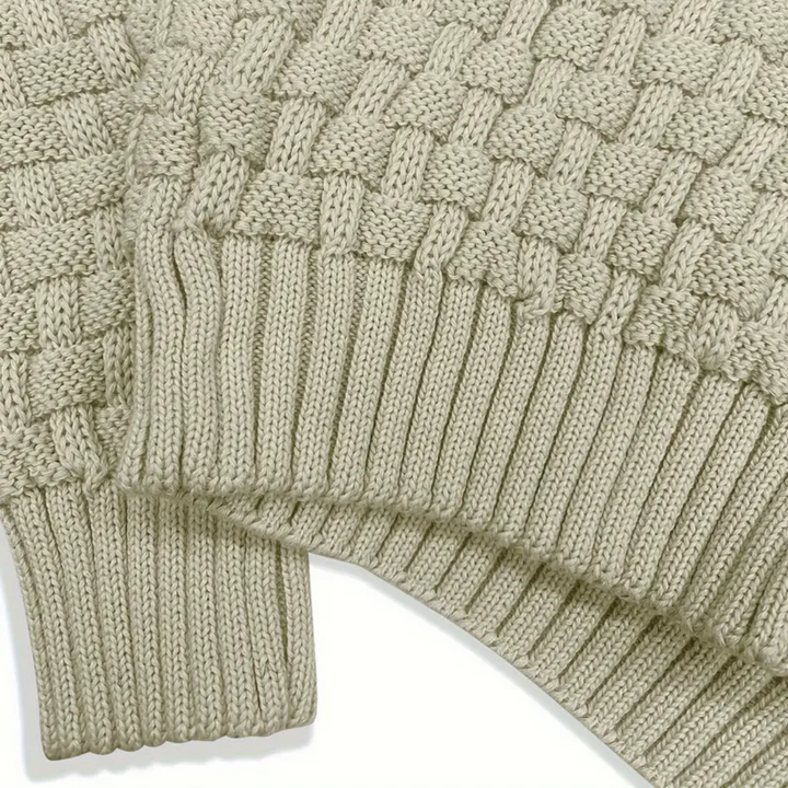 Malcolm™ | Klassisk strikkegenser med knappkrage