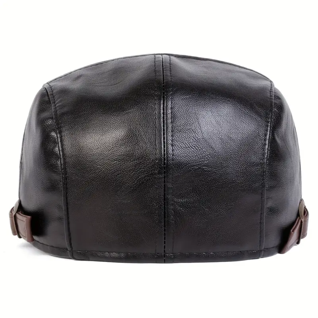 Thomas™ – Heritage Leather Flat Cap