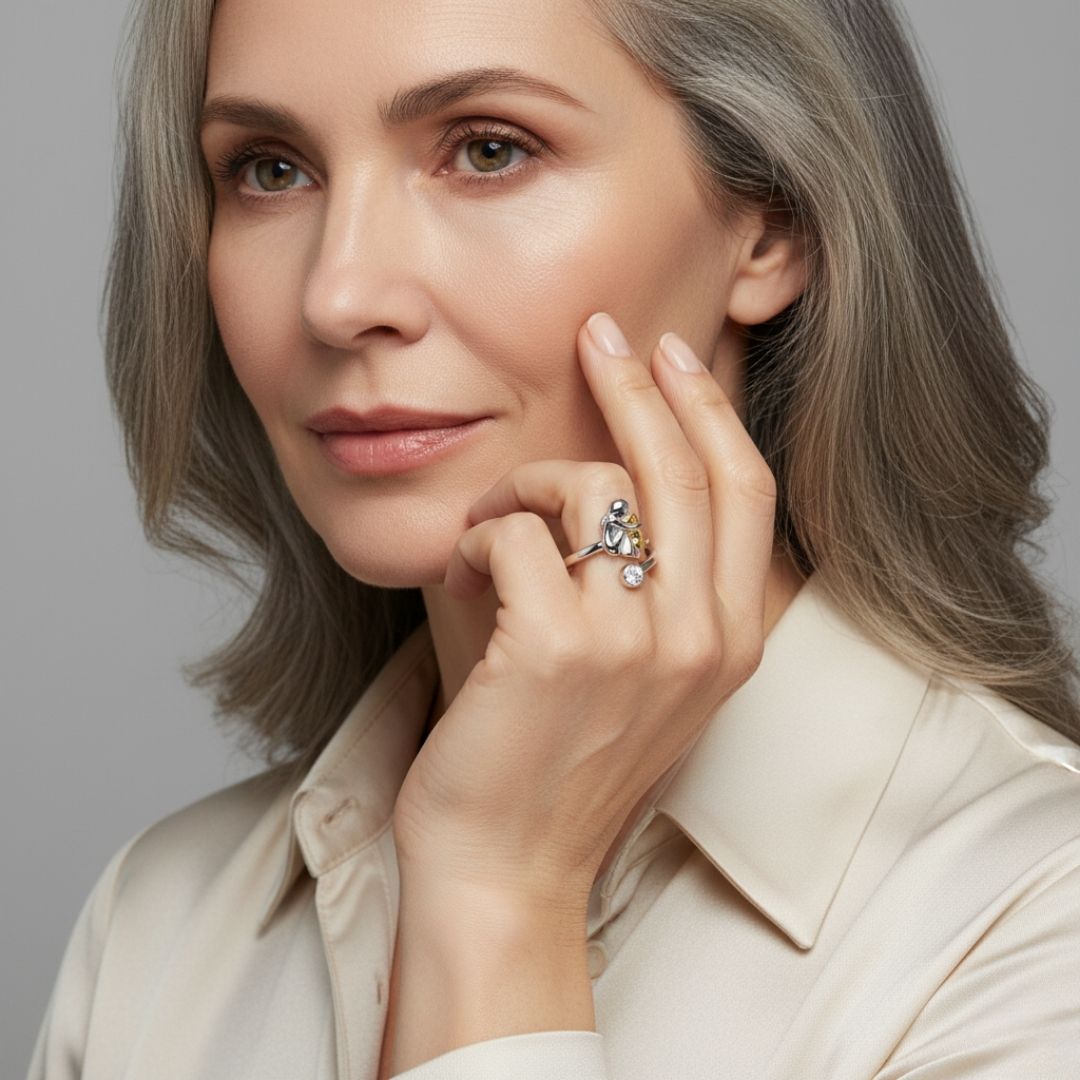 Rose™| Ring med stein