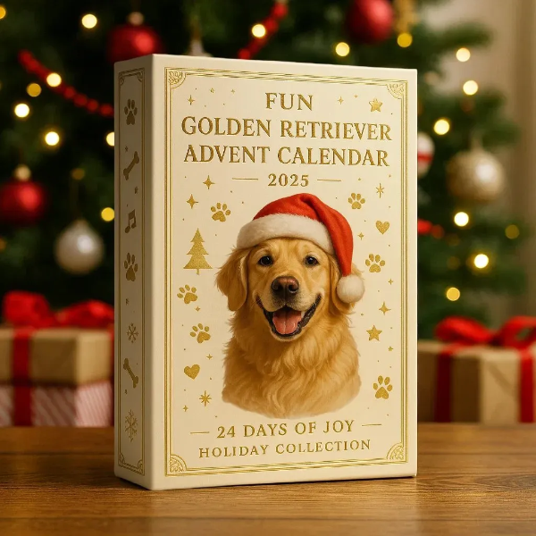 Morsom Golden Retriever Julekalender 2025