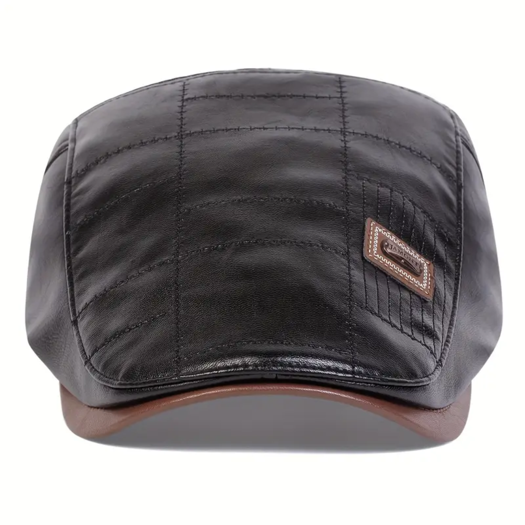 Thomas™ – Heritage Leather Flat Cap