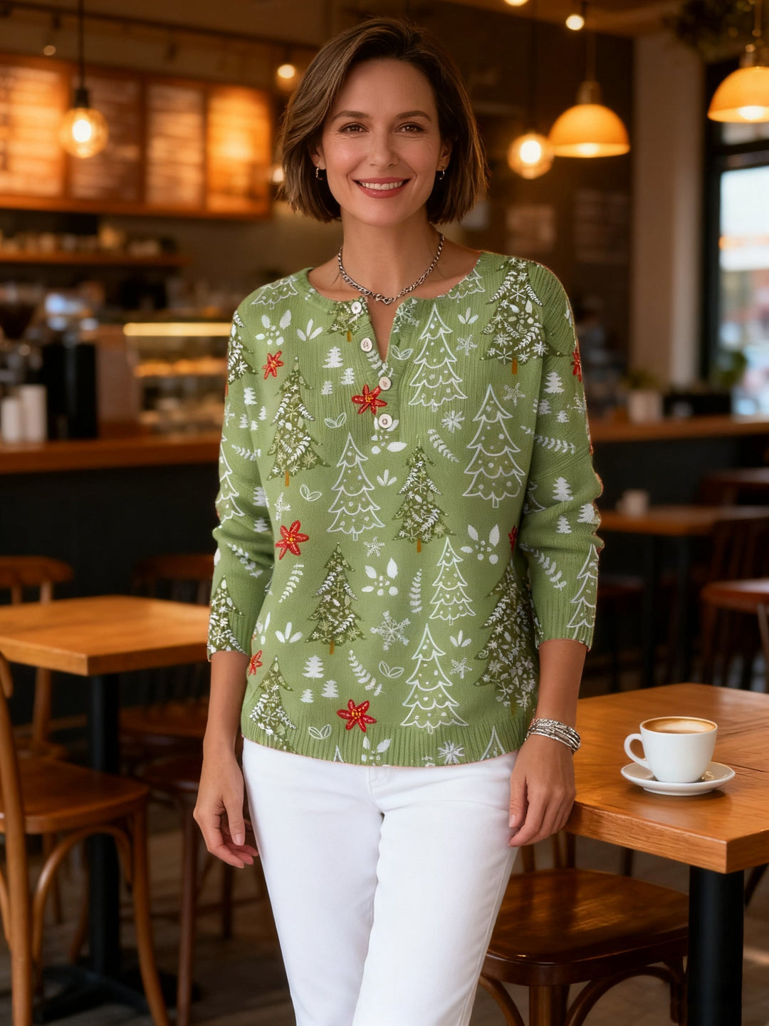 Sofie™ | Julegenser med knapper