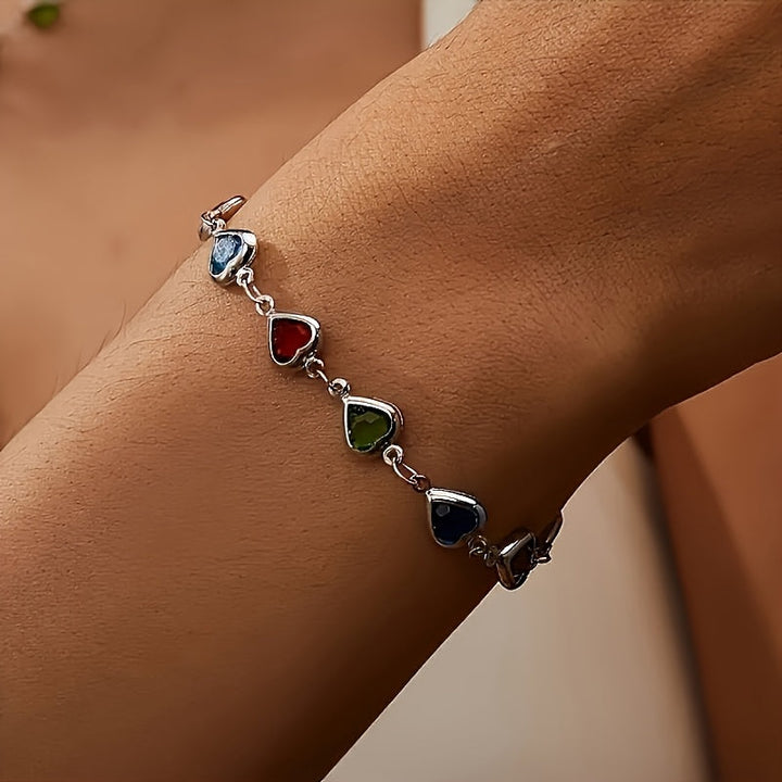 Nordisk hjertearmbånd Elegant armbånd med fargerike hjerter