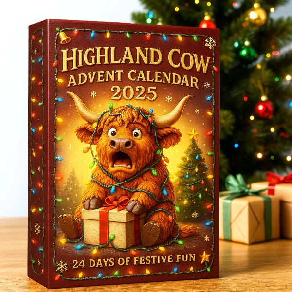 🐮 Julekalender med Highlander 2025 🎄✨ – Håndlaget 3D-dukke med Highlander (24 deler)