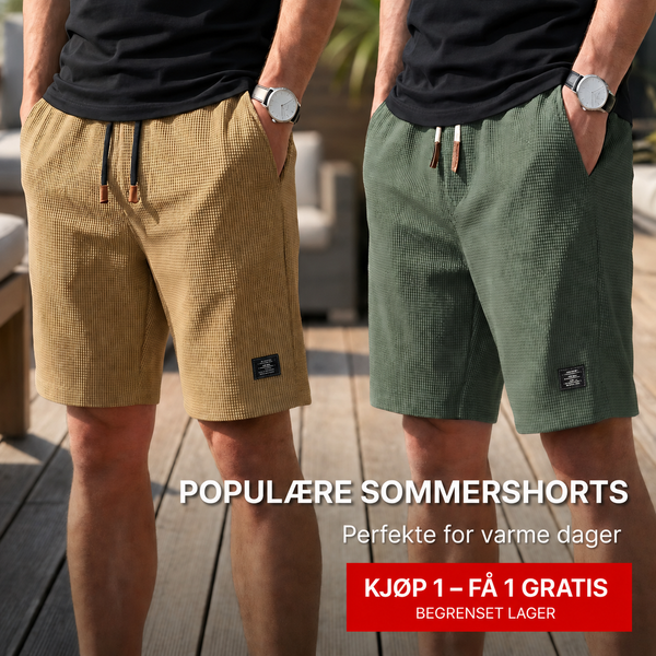 Korte bukser herre | Komfortable sommershorts med elastisk talje