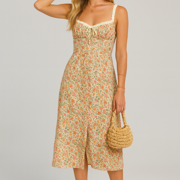 Jacquelin™ | Midi-kjole med blomstertrykk