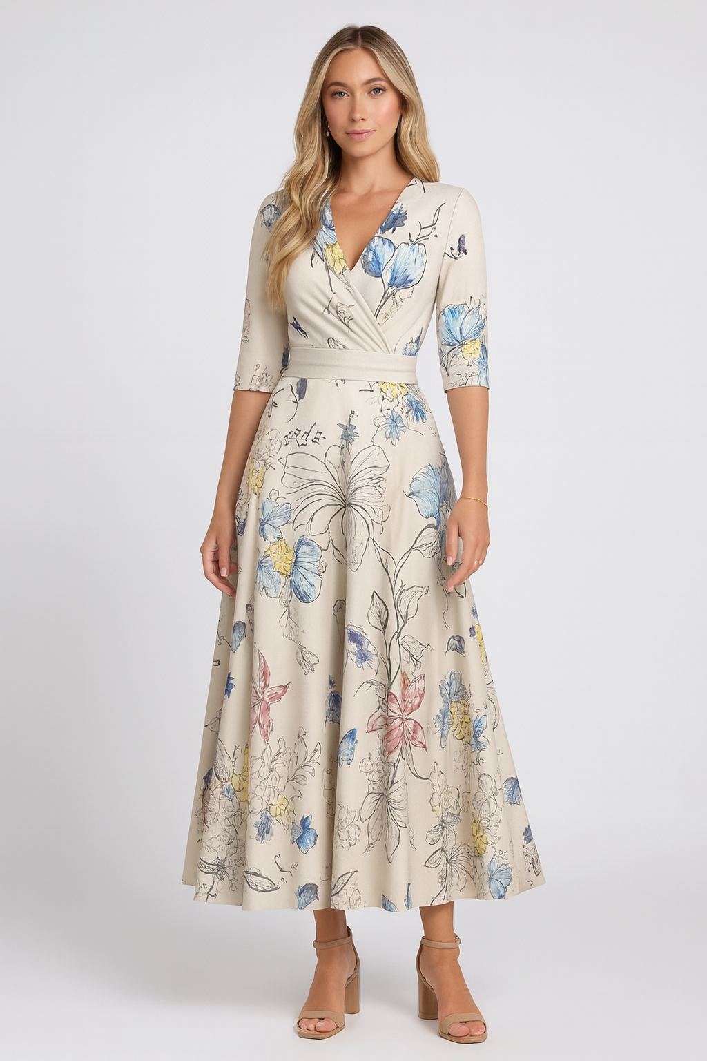 Johanne™ | Elegant blomstrete maxikjole