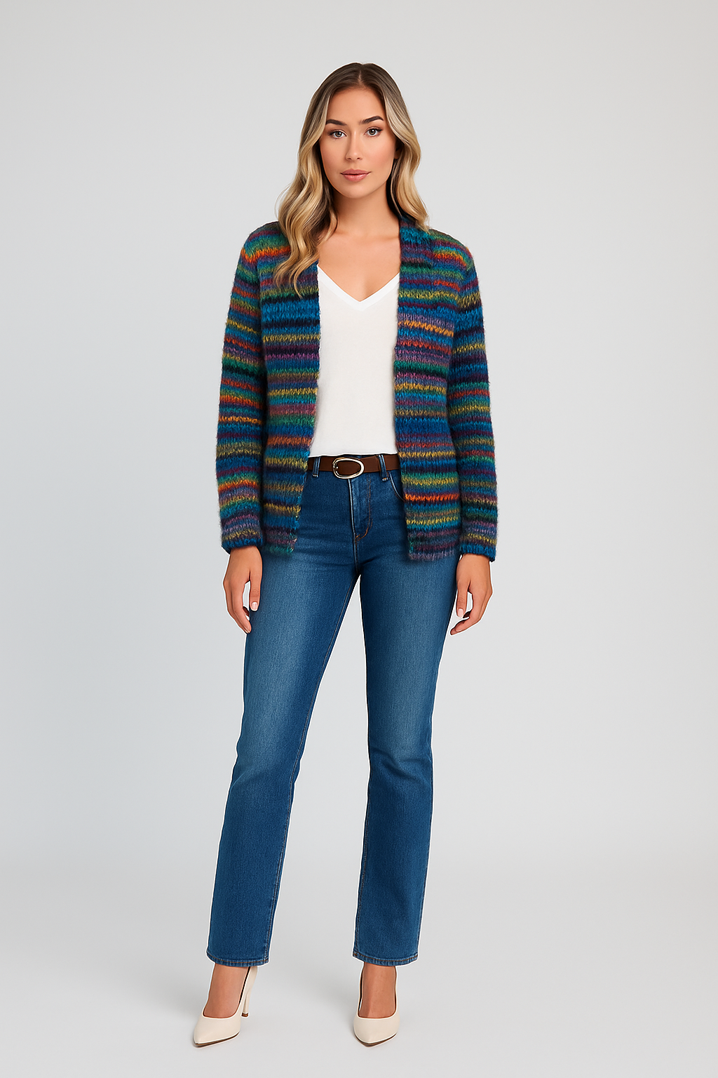 Prisma™ Flerfarget stripete vest for kvinner – Farge, komfort, stil