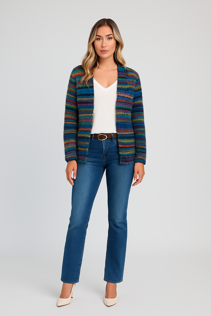 Prisma™ Flerfarget stripete vest for kvinner – Farge, komfort, stil