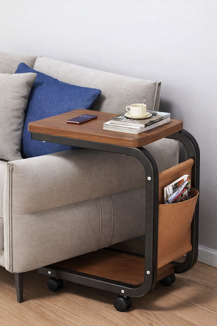 COMFORT™ Rullbar Kaffe Sidebord - med brosjyre/bok rom