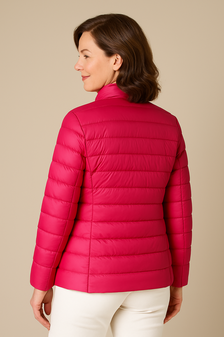 Aurora™ - Ny Ultralett Jakke med Hvite Andefjær