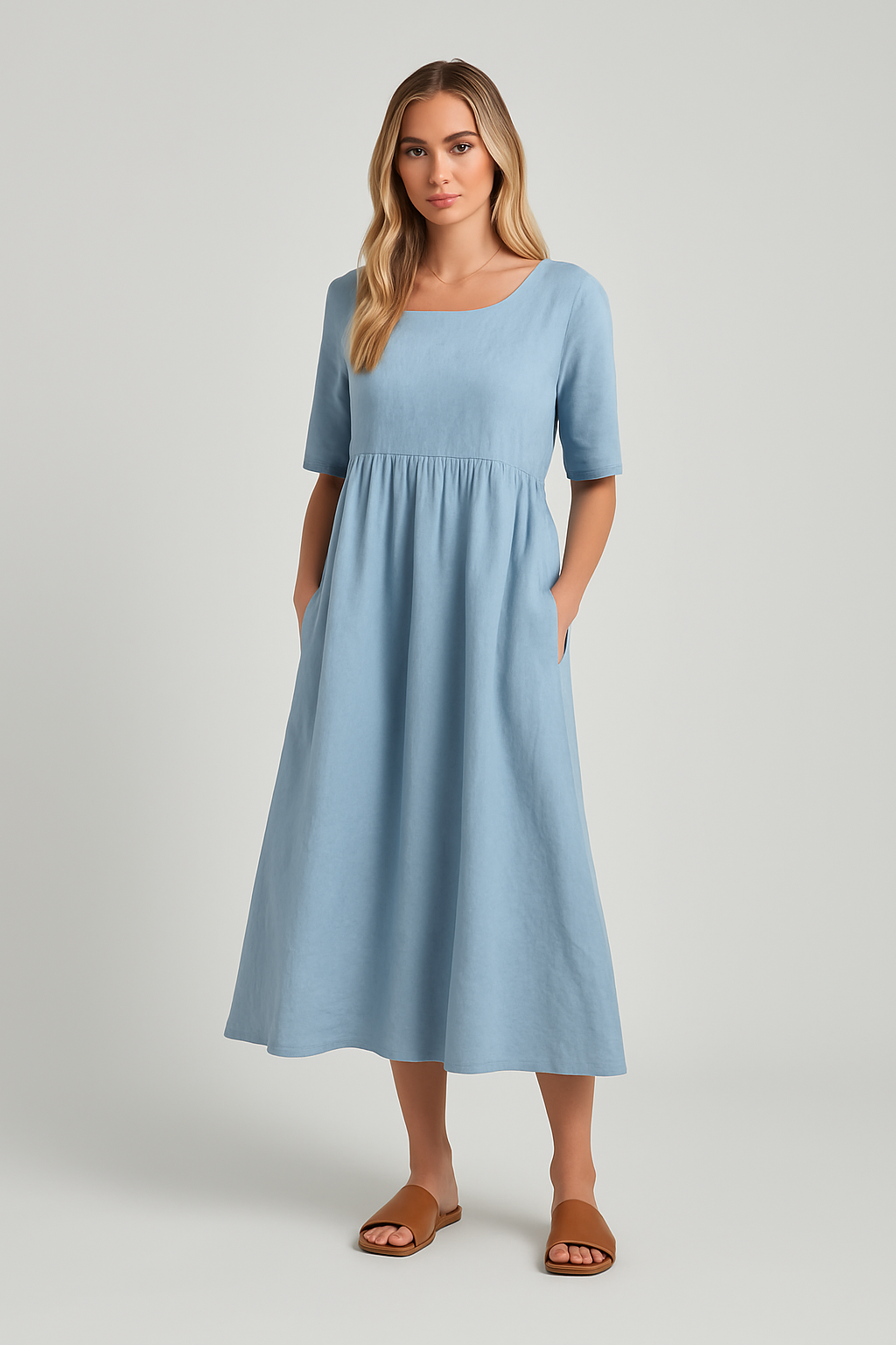 Sofia™ | Flatterende bomullskjole