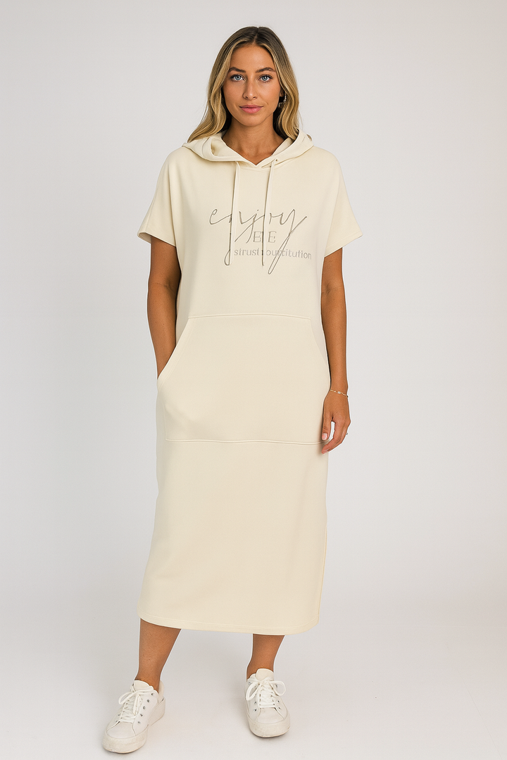 Ebba™ | Ledig kjole med hette og feminin passform