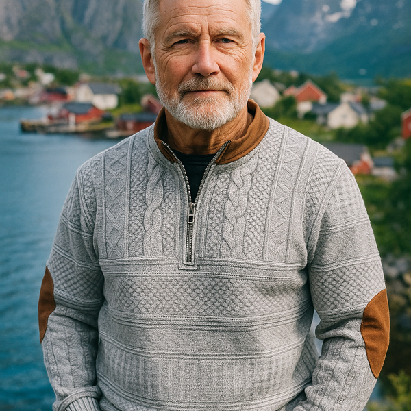 Anton™ strikket genser med glidelåsdetalj