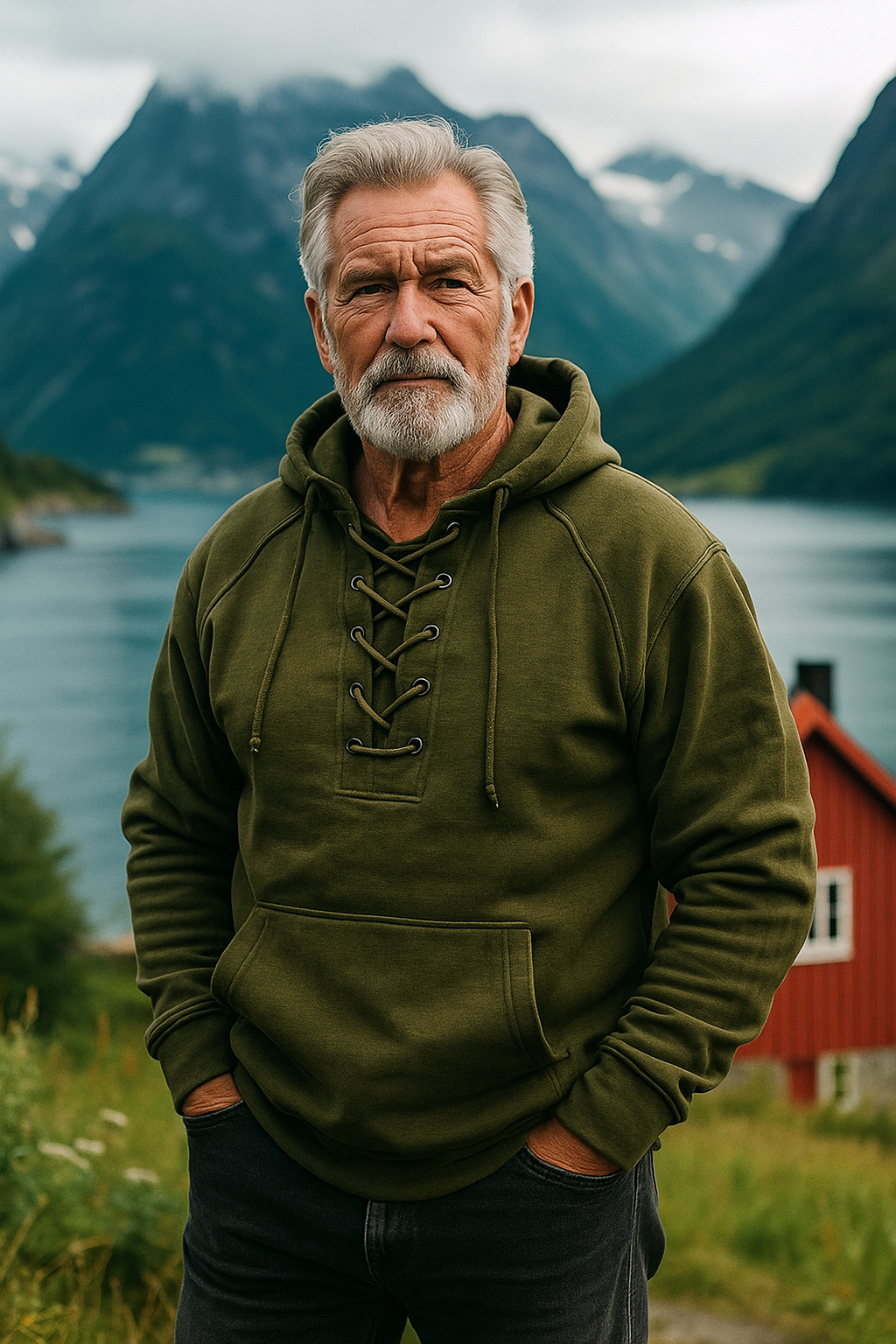 Torben™ – Klassisk Snørehettegenser for Norske Menn