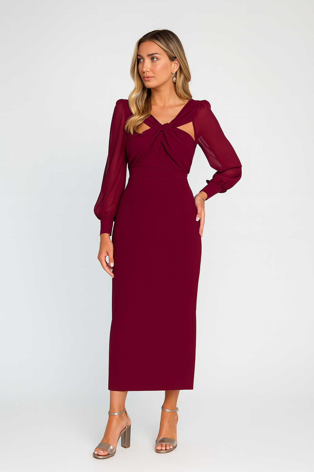 Paula™ | Elegant midi kjole