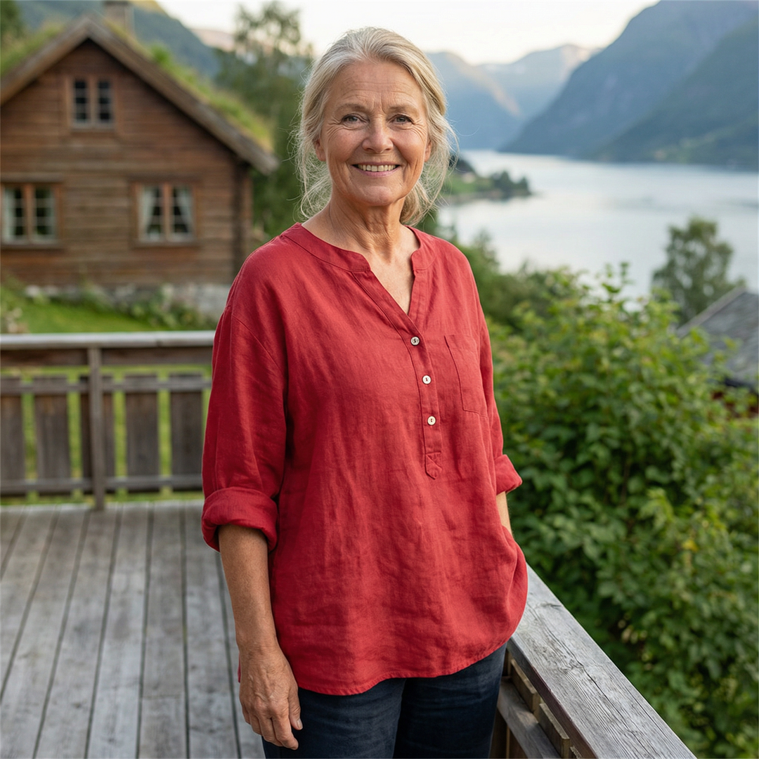 Freja™ – Luftig og Behagelig Skjorte med Knapper