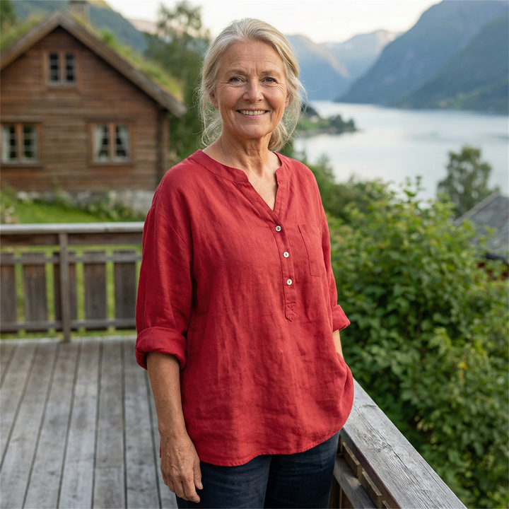 Freja™ – Luftig og Behagelig Skjorte med Knapper
