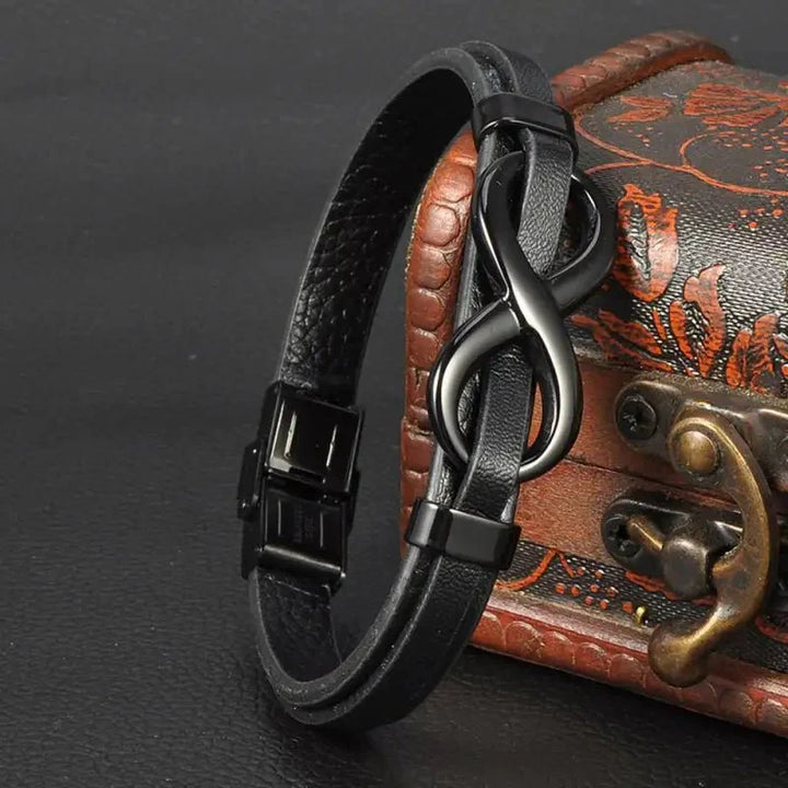 INFINITY BRØDRSKAP™ | Lærarmbånd i rustfritt stål – Movember Edition