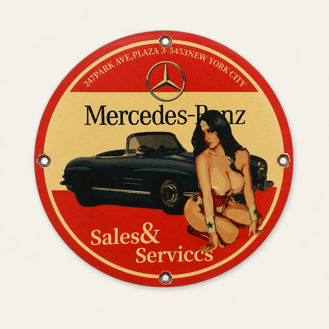 Mercedes-Benz Sales & Services – Klassisk emaljeskilt