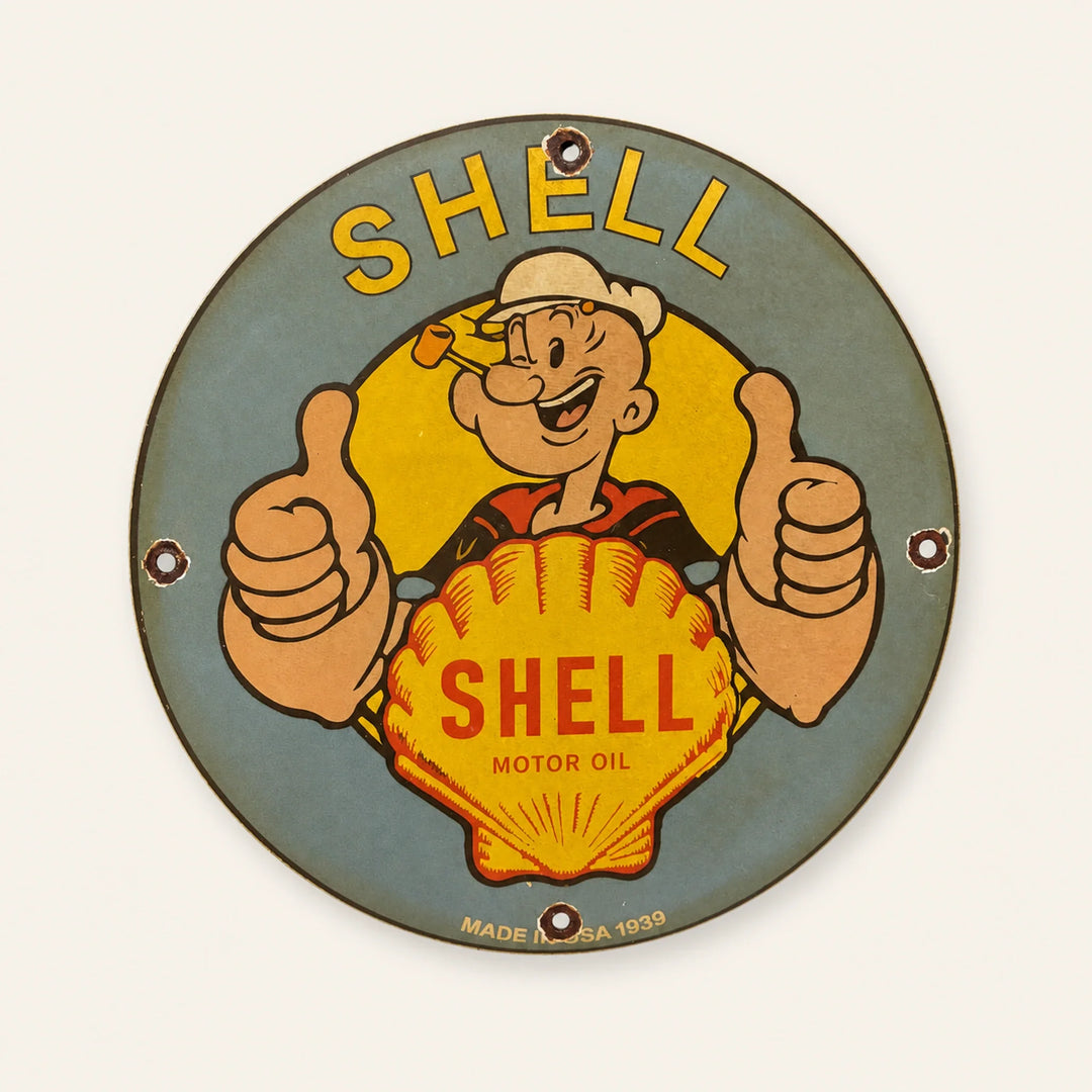 SHELL MOTOR OIL – Klassisk emaljeskilt