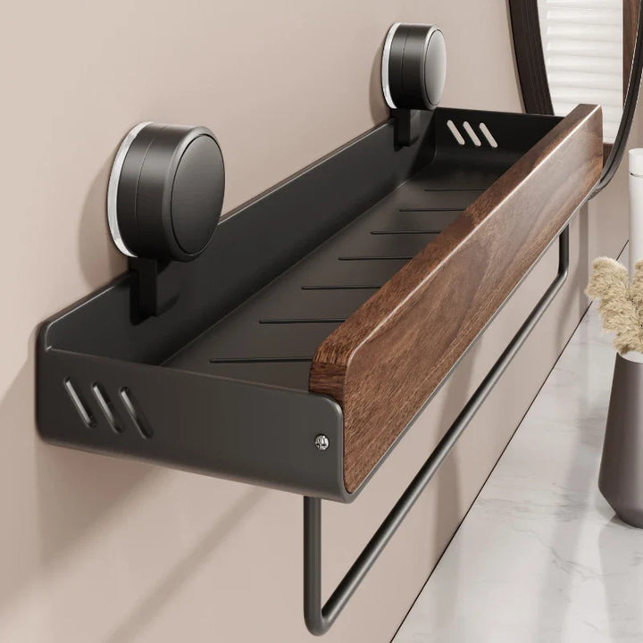 JE™ Valnøtt Badkamerhylle - Uten boring, med sugekopp-feste