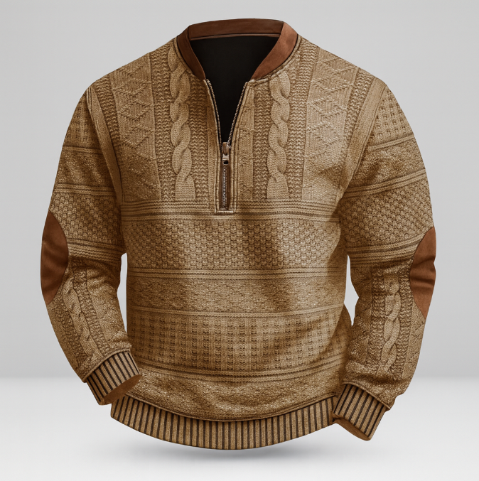 Anton™ strikket genser med glidelåsdetalj