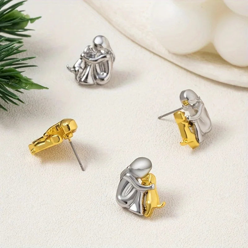 Leila™ | 925 sterling sølv øredobber „Katt-Ikon“