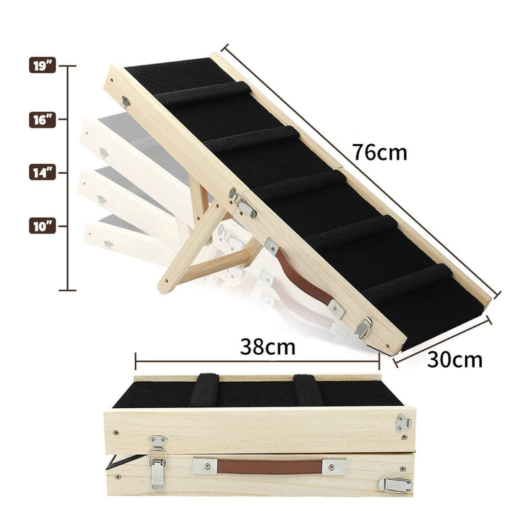 TRYGGSTEG™ - Justerbar sammenleggbar hunde rampe - Komfortabelt trinn for kjæledyret ditt!